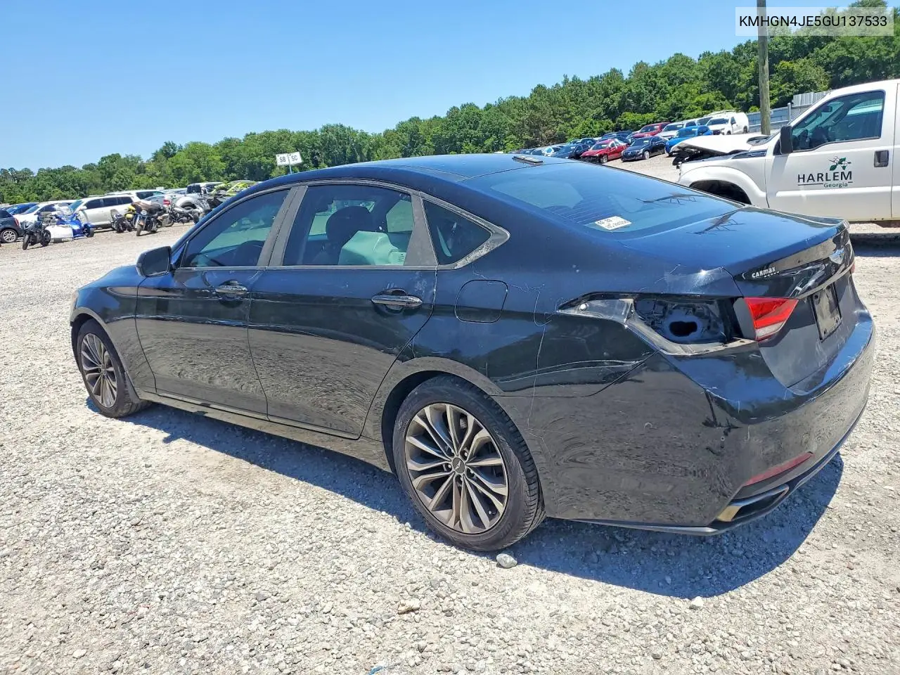 2016 Hyundai Genesis 3.8L VIN: KMHGN4JE5GU137533 Lot: 55936066