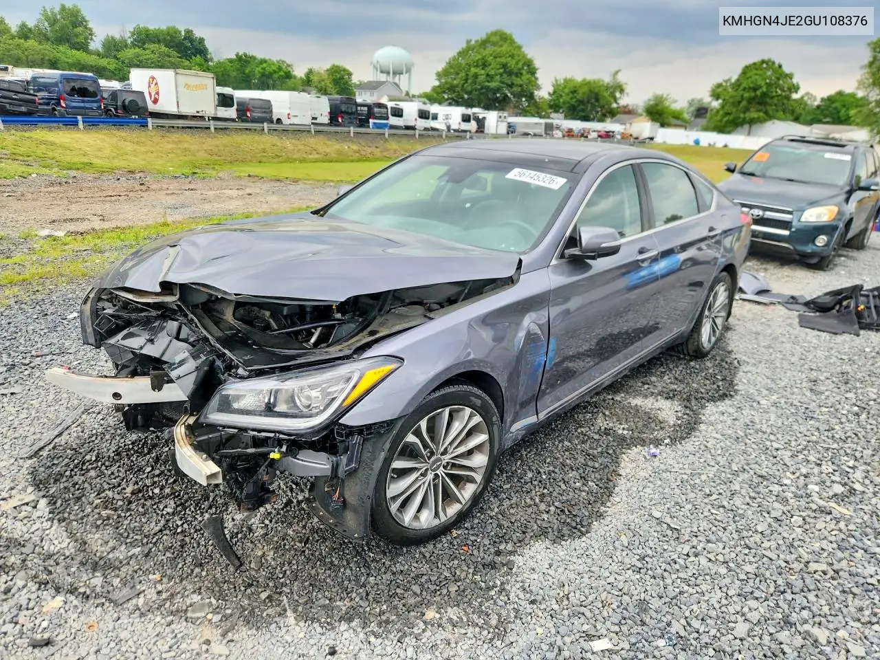 2016 Hyundai Genesis 3.8L VIN: KMHGN4JE2GU108376 Lot: 56145326
