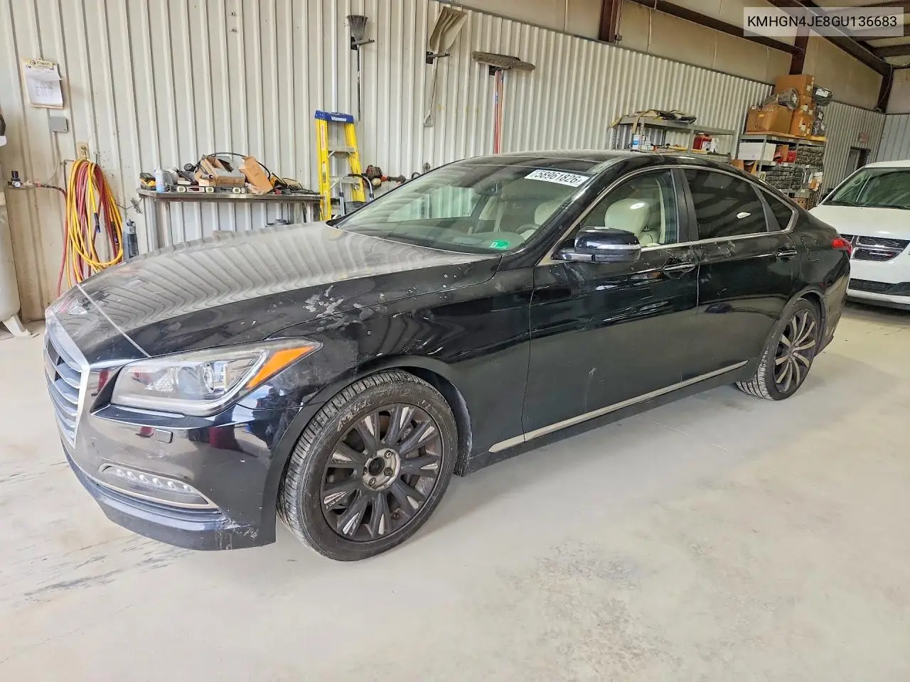 2016 Hyundai Genesis 3.8L VIN: KMHGN4JE8GU136683 Lot: 58961826