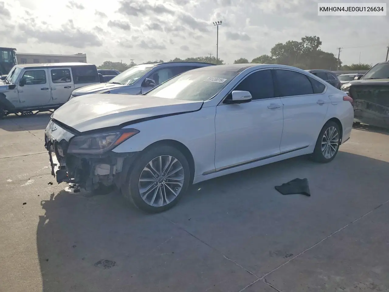 2016 Hyundai Genesis 3.8L VIN: KMHGN4JE0GU126634 Lot: 59128016