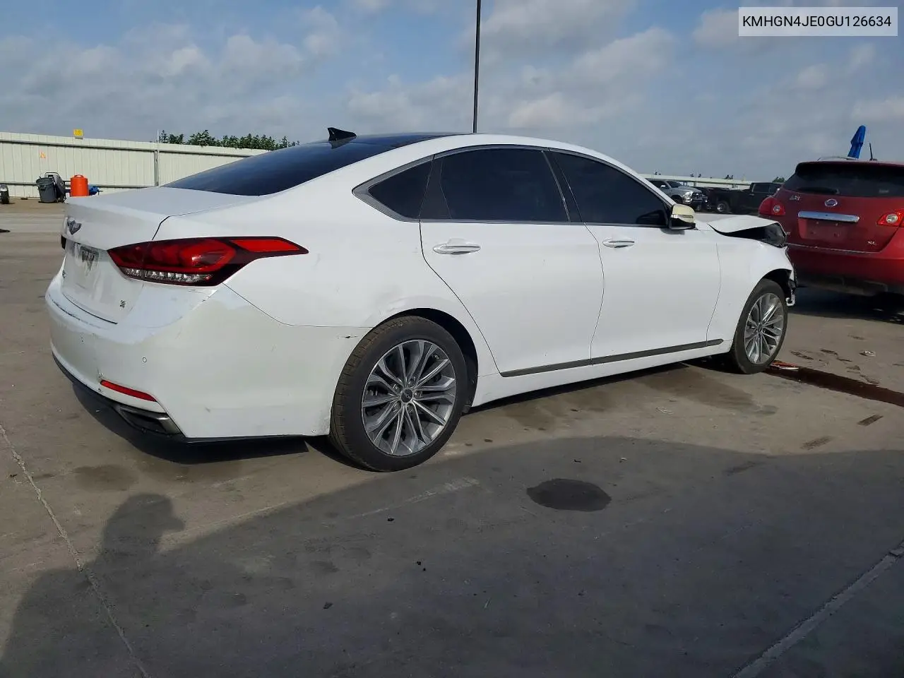 2016 Hyundai Genesis 3.8L VIN: KMHGN4JE0GU126634 Lot: 59128016