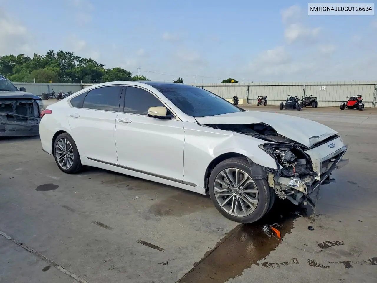2016 Hyundai Genesis 3.8L VIN: KMHGN4JE0GU126634 Lot: 59128016