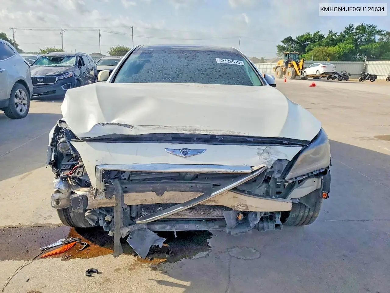 2016 Hyundai Genesis 3.8L VIN: KMHGN4JE0GU126634 Lot: 59128016