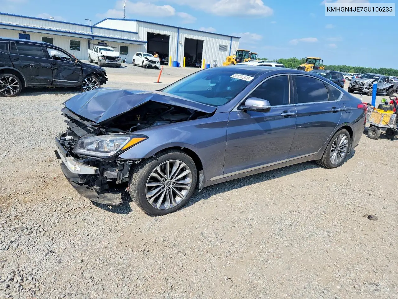 2016 Hyundai Genesis 3.8L VIN: KMHGN4JE7GU106235 Lot: 59272596