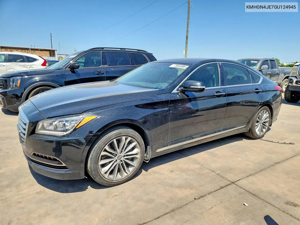 2016 Hyundai Genesis 3.8L VIN: KMHGN4JE7GU124945 Lot: 59589086