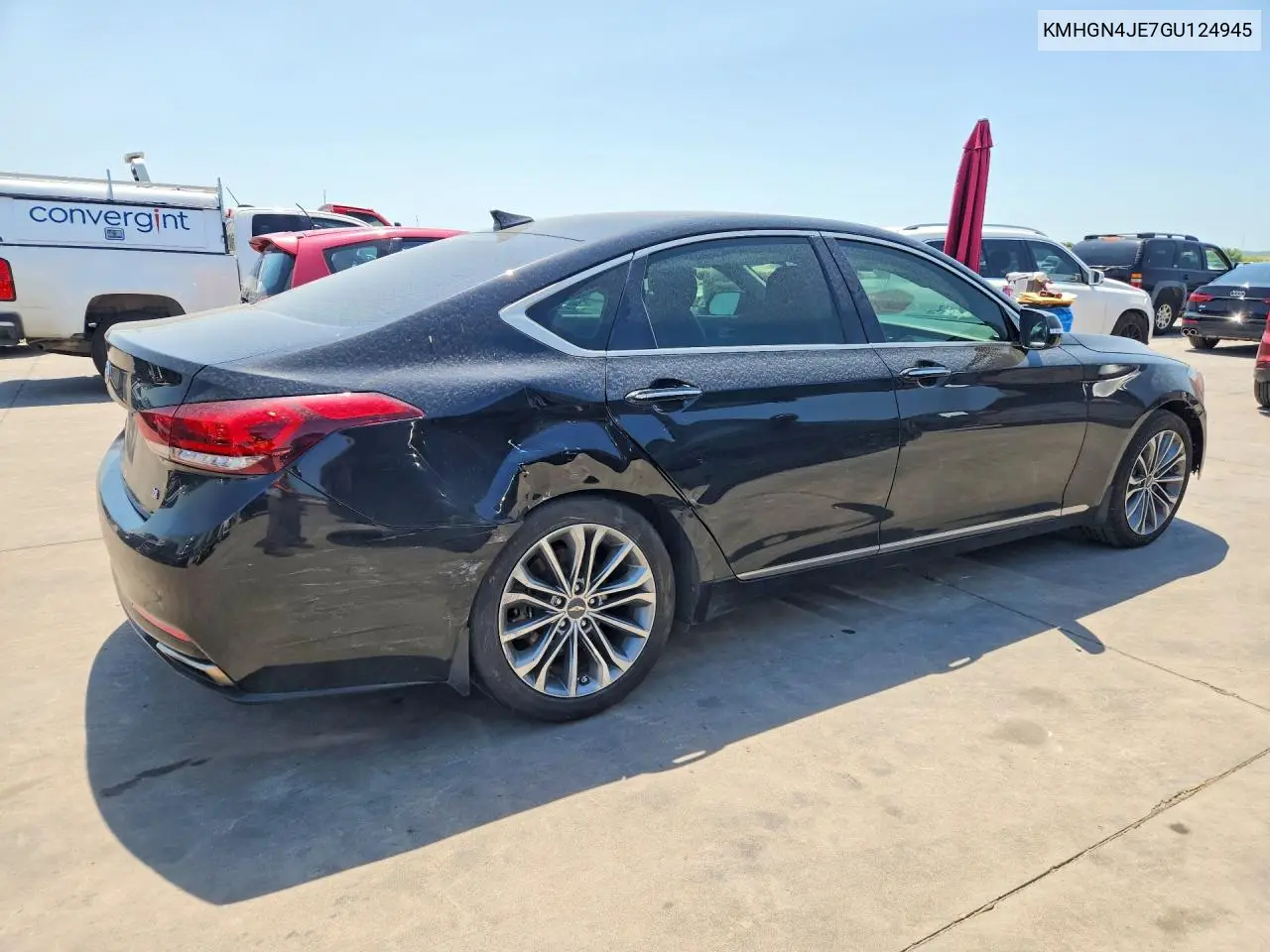 2016 Hyundai Genesis 3.8L VIN: KMHGN4JE7GU124945 Lot: 59589086