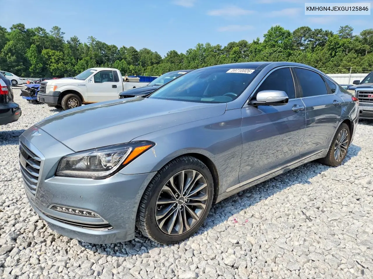 2016 Hyundai Genesis 3.8L VIN: KMHGN4JEXGU125846 Lot: 59710026