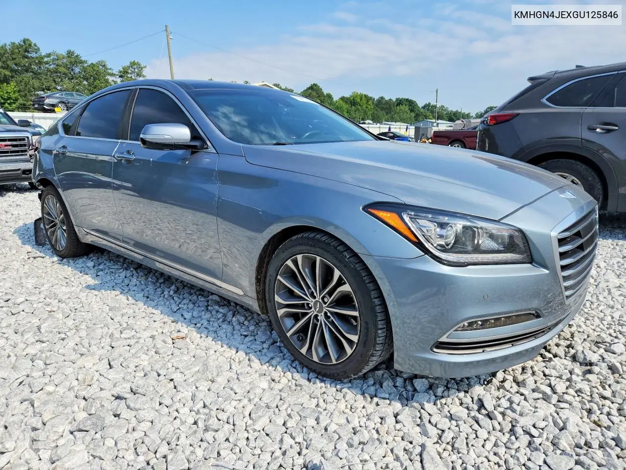 2016 Hyundai Genesis 3.8L VIN: KMHGN4JEXGU125846 Lot: 59710026