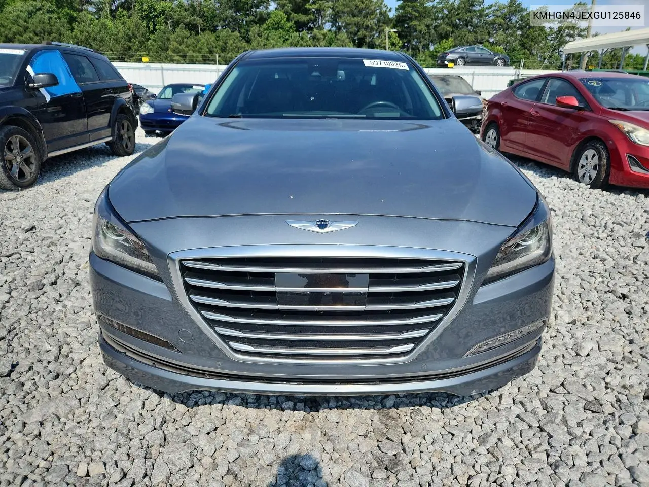 2016 Hyundai Genesis 3.8L VIN: KMHGN4JEXGU125846 Lot: 59710026