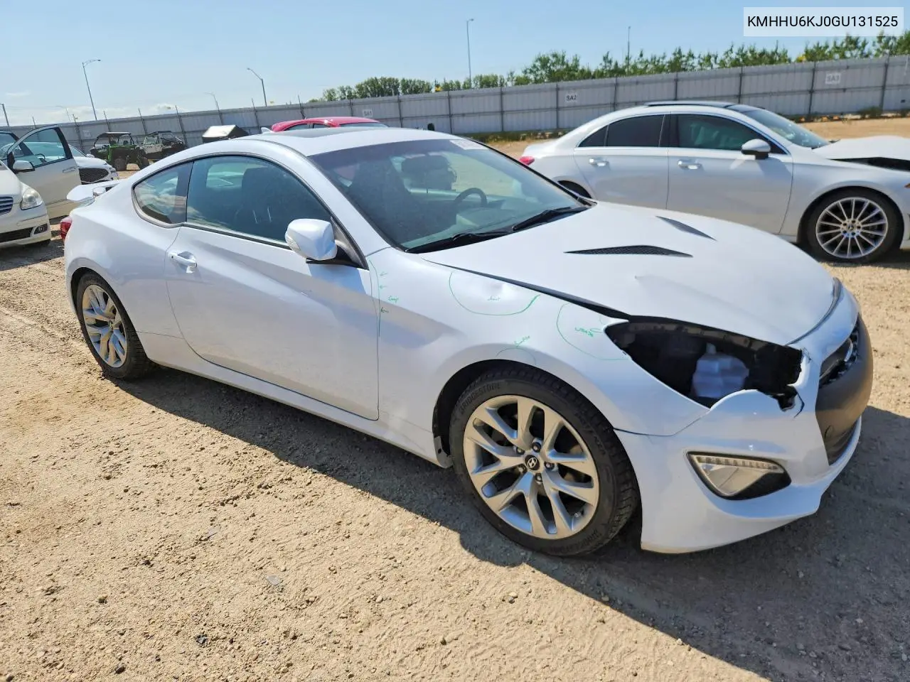 2016 Hyundai Genesis Coupe 3.8 R-Spec VIN: KMHHU6KJ0GU131525 Lot: 60140256