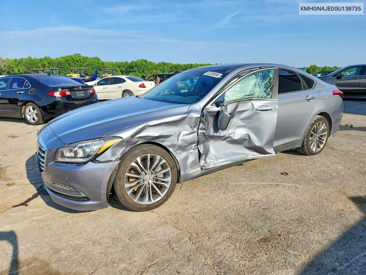 2016 Hyundai Genesis 3.8L VIN: KMHGN4JE0GU138735 Lot: 60308596