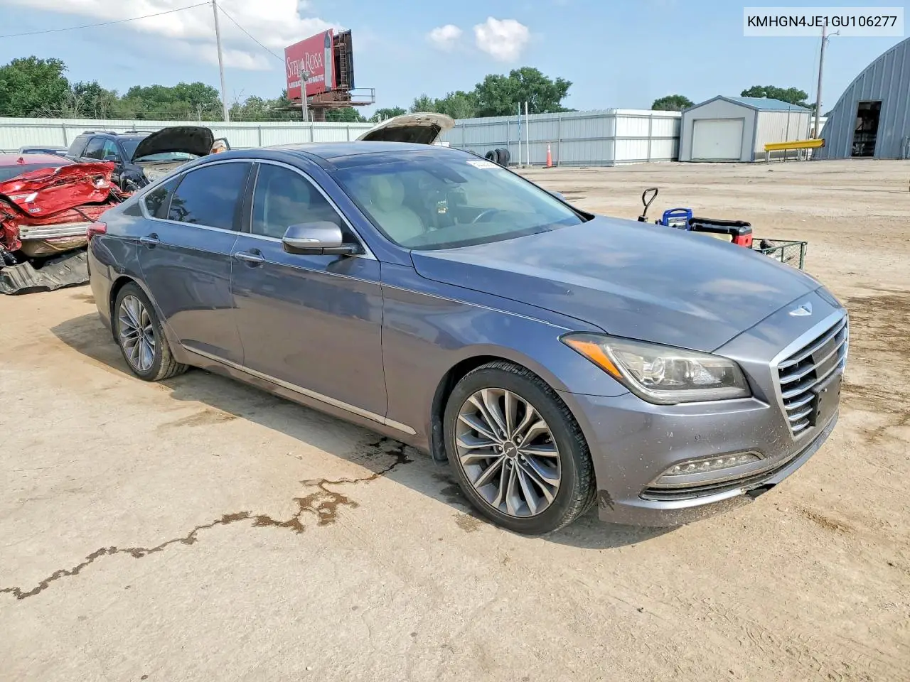 2016 Hyundai Genesis 3.8L VIN: KMHGN4JE1GU106277 Lot: 60323906