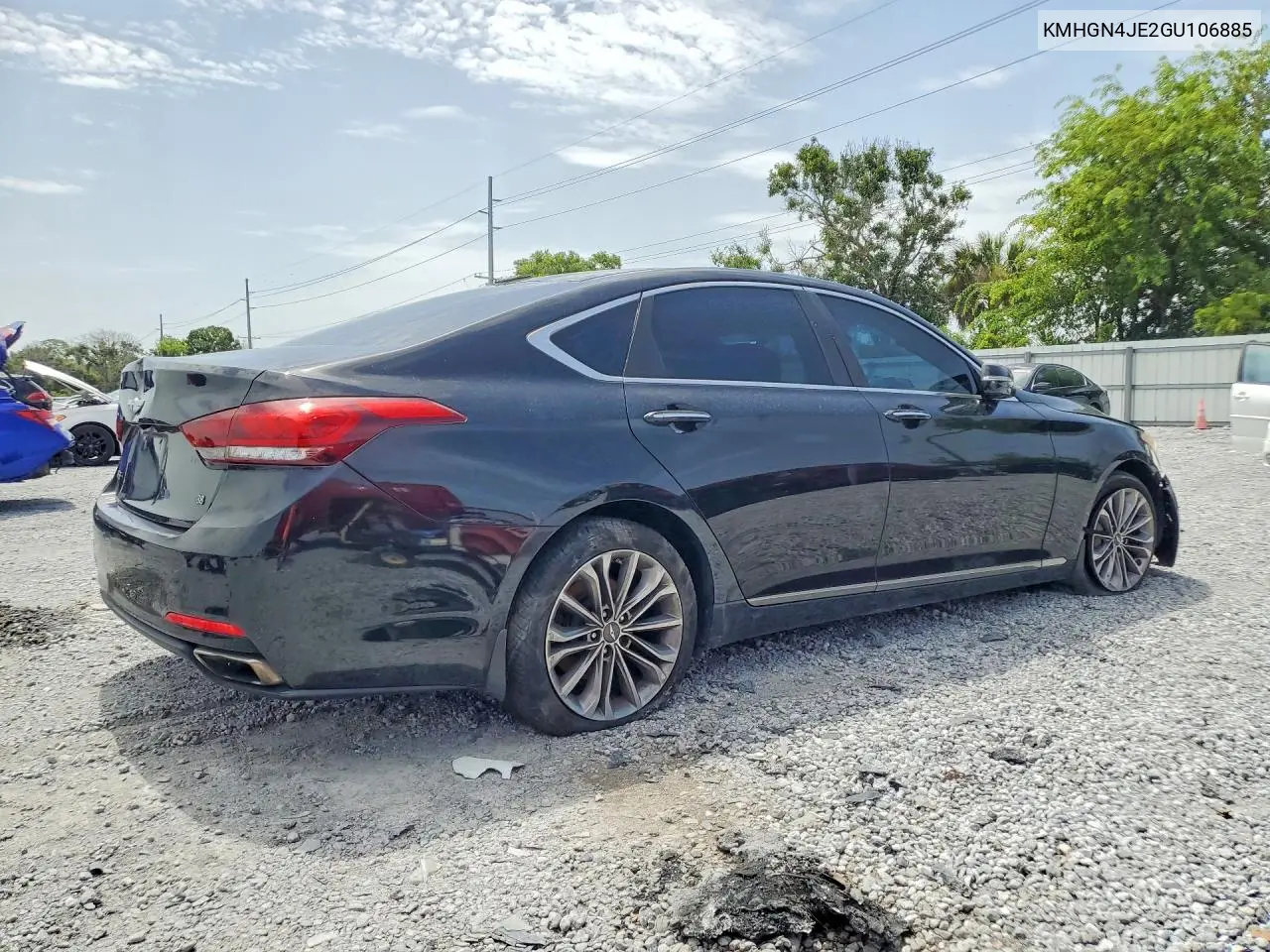 2016 Hyundai Genesis 3.8L VIN: KMHGN4JE2GU106885 Lot: 60487966