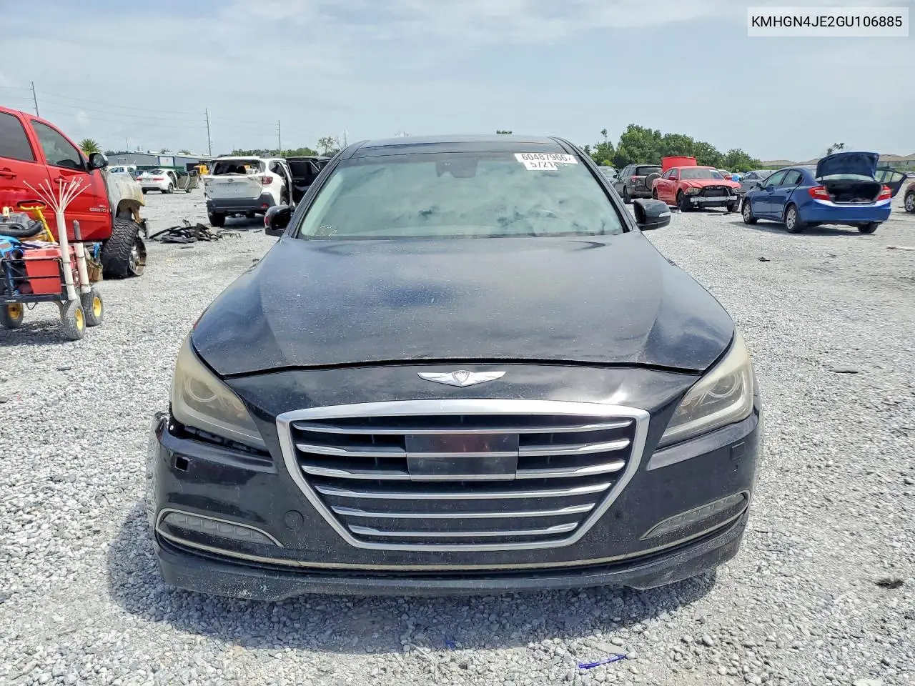 2016 Hyundai Genesis 3.8L VIN: KMHGN4JE2GU106885 Lot: 60487966