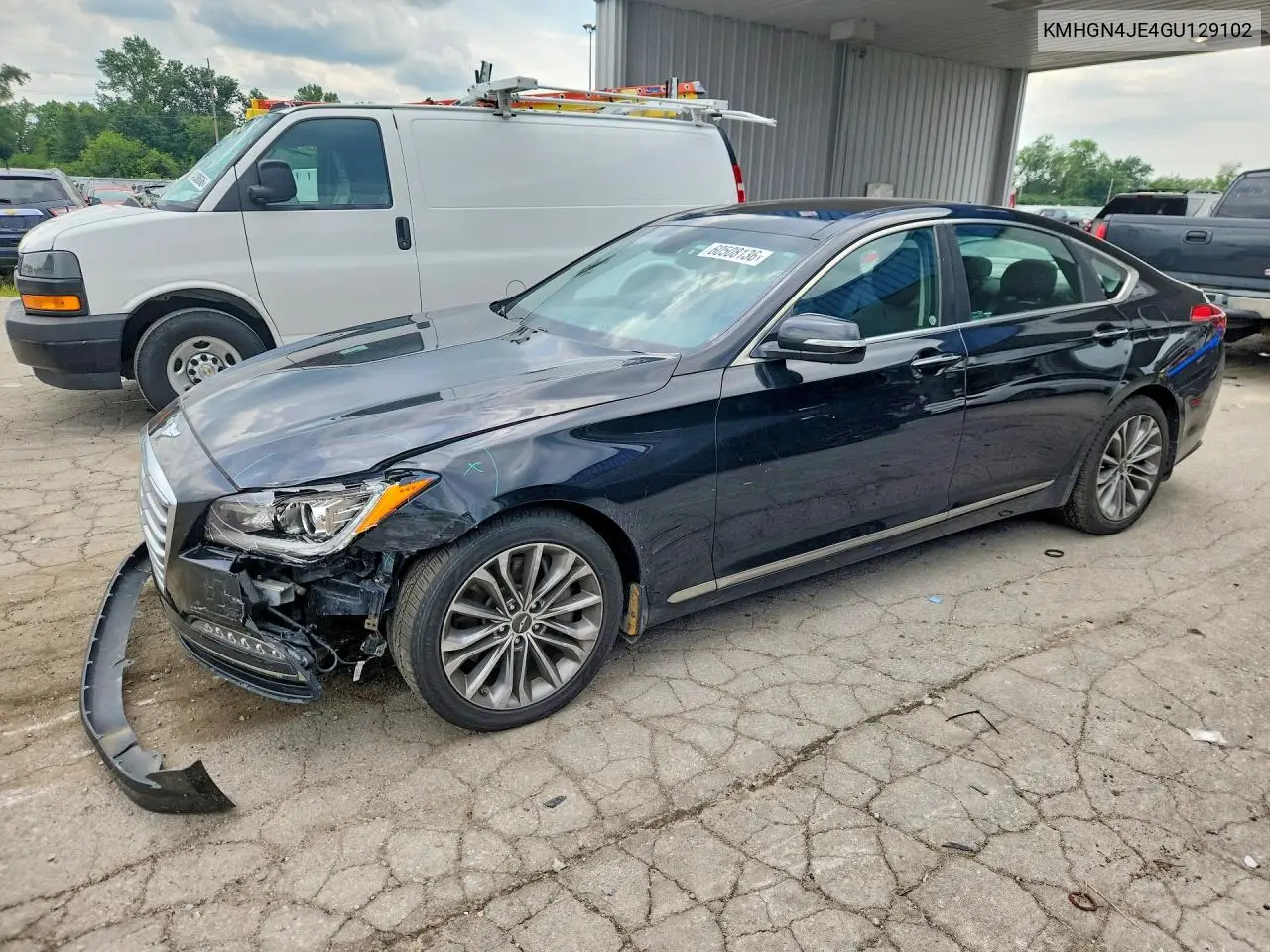 2016 Hyundai Genesis 3.8L VIN: KMHGN4JE4GU129102 Lot: 60508136