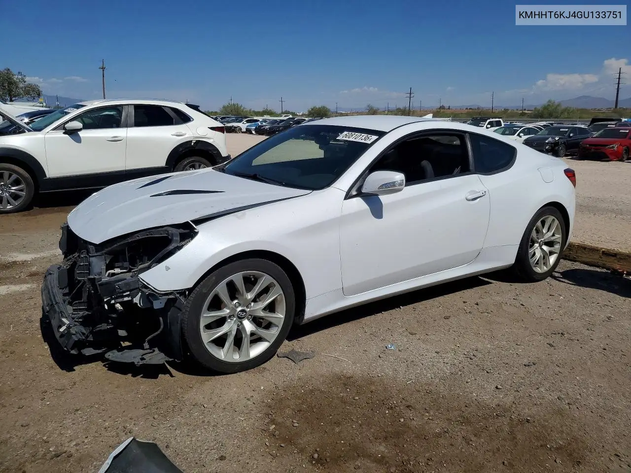 2016 Hyundai Genesis Coupe 3.8L VIN: KMHHT6KJ4GU133751 Lot: 60810136
