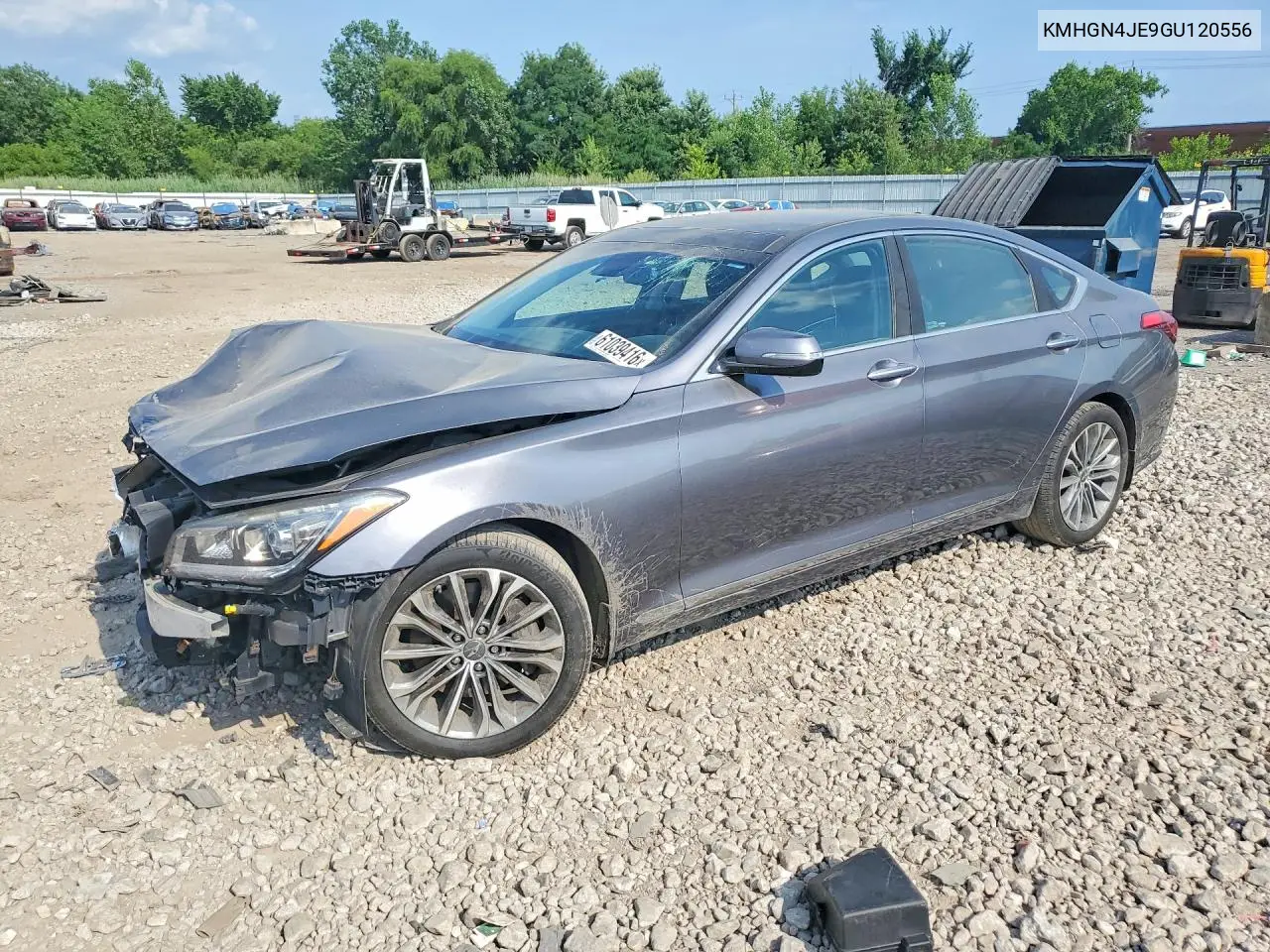 2016 Hyundai Genesis 3.8L VIN: KMHGN4JE9GU120556 Lot: 61039416