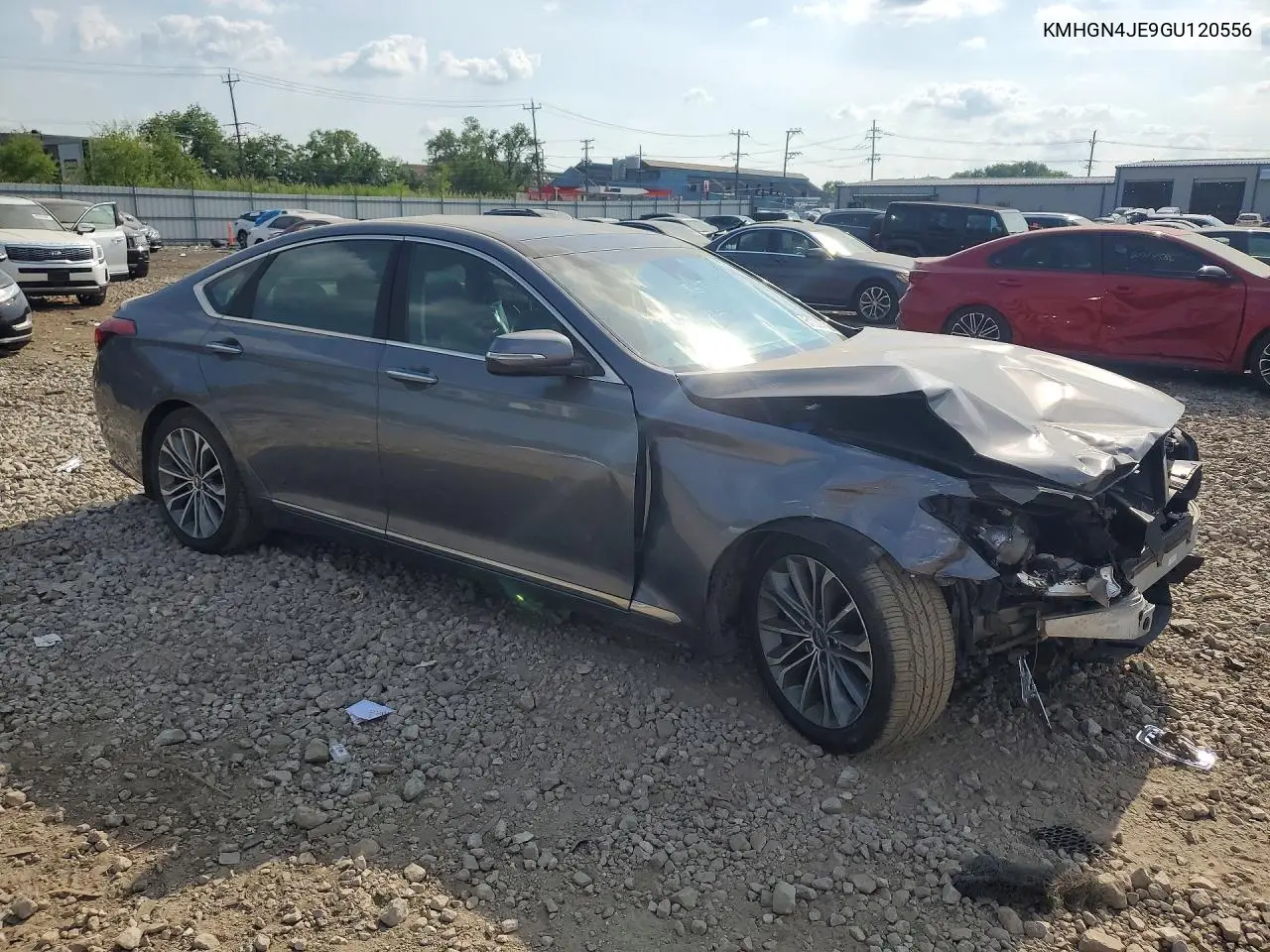 2016 Hyundai Genesis 3.8L VIN: KMHGN4JE9GU120556 Lot: 61039416