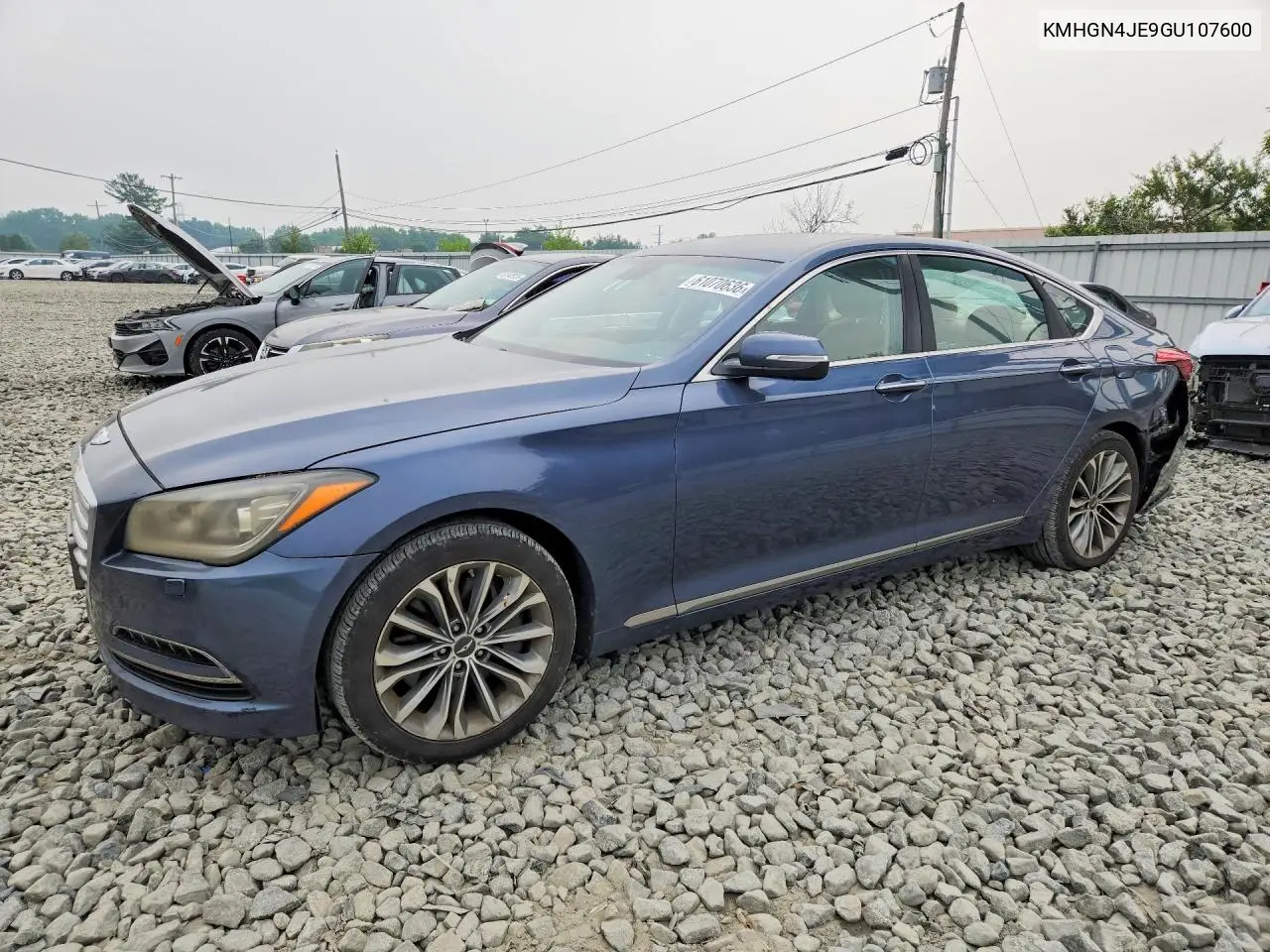 2016 Hyundai Genesis 3.8L VIN: KMHGN4JE9GU107600 Lot: 61070636