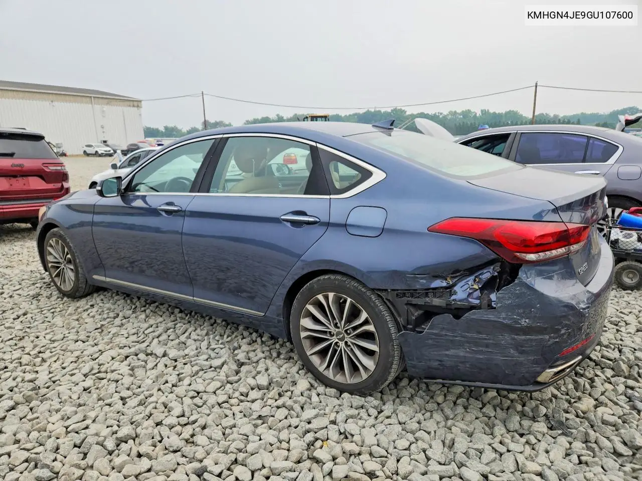2016 Hyundai Genesis 3.8L VIN: KMHGN4JE9GU107600 Lot: 61070636