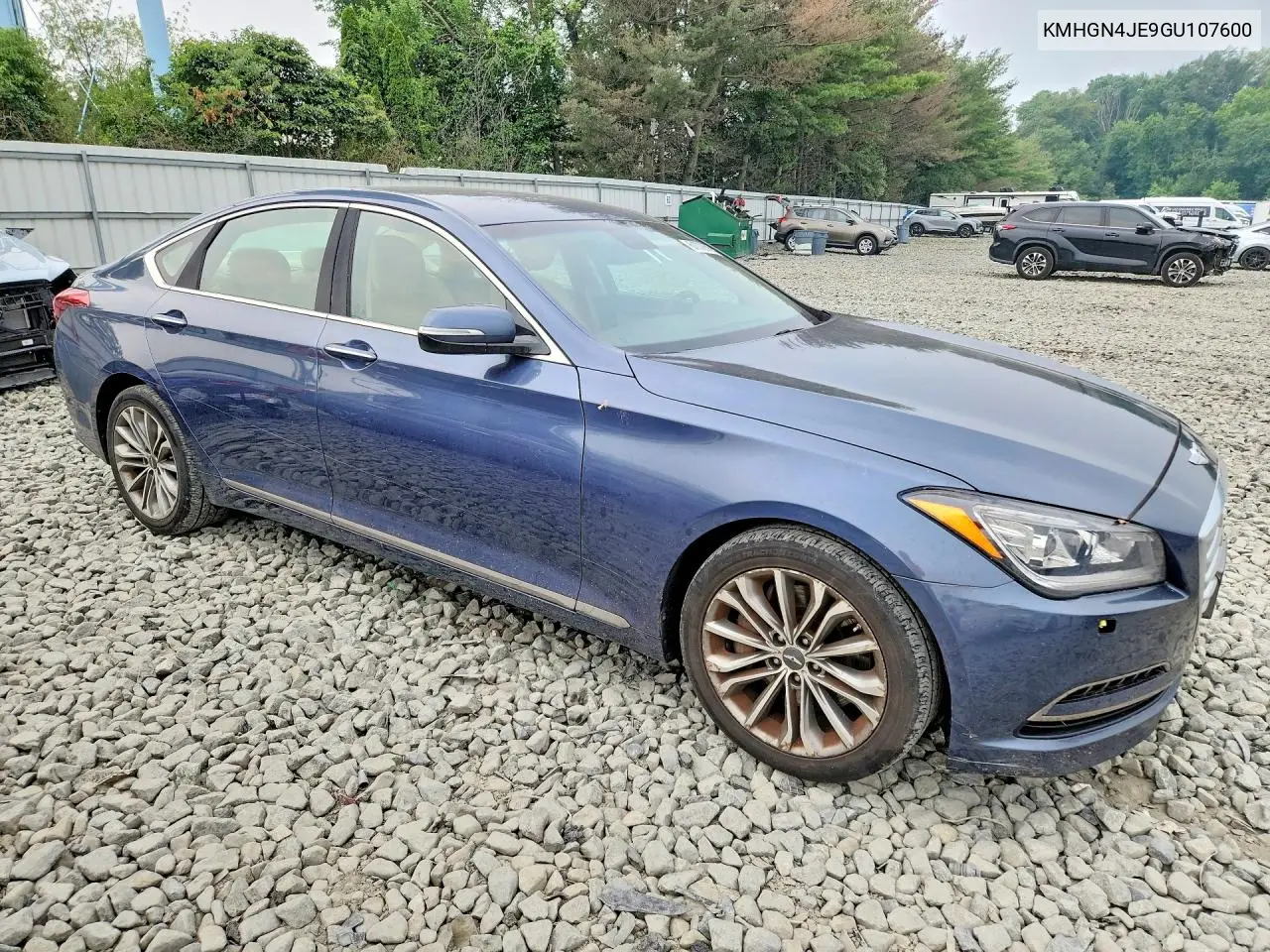 2016 Hyundai Genesis 3.8L VIN: KMHGN4JE9GU107600 Lot: 61070636
