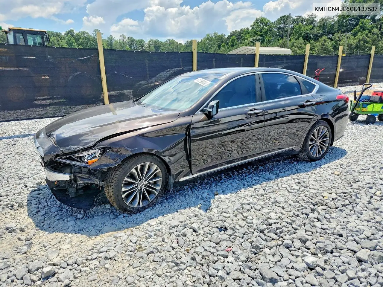 2016 Hyundai Genesis 3.8L VIN: KMHGN4JE6GU137587 Lot: 61296036