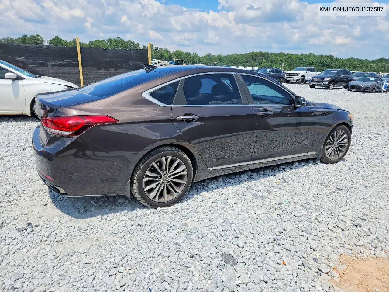 2016 Hyundai Genesis 3.8L VIN: KMHGN4JE6GU137587 Lot: 61296036