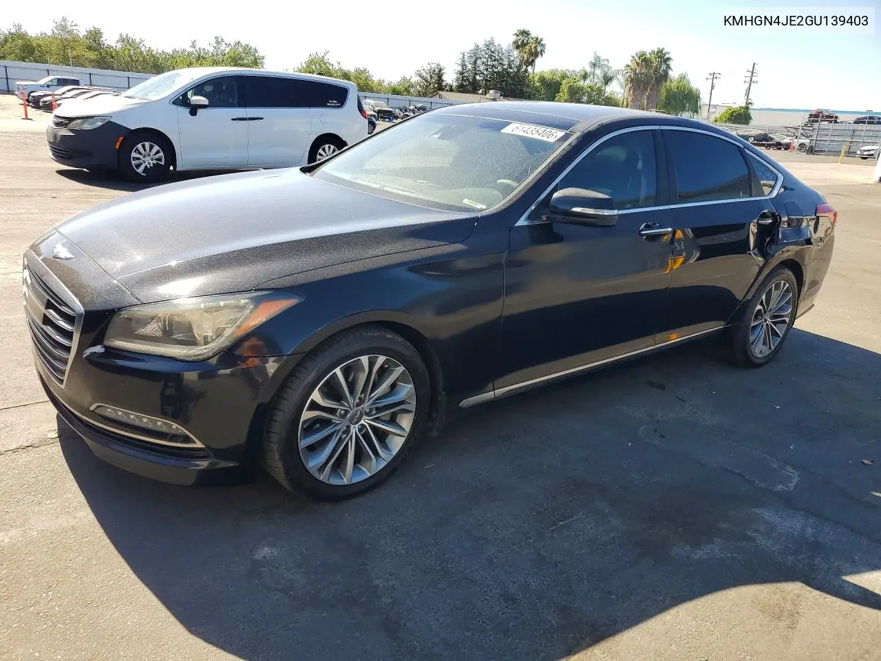 2016 Hyundai Genesis 3.8L VIN: KMHGN4JE2GU139403 Lot: 61435406