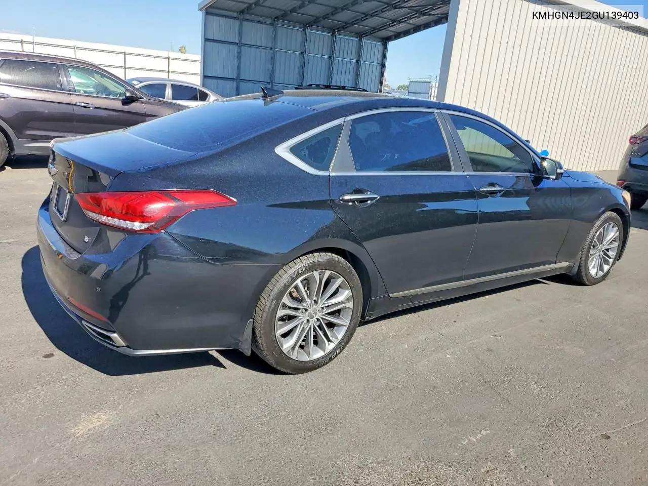 2016 Hyundai Genesis 3.8L VIN: KMHGN4JE2GU139403 Lot: 61435406