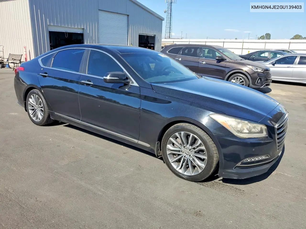 2016 Hyundai Genesis 3.8L VIN: KMHGN4JE2GU139403 Lot: 61435406