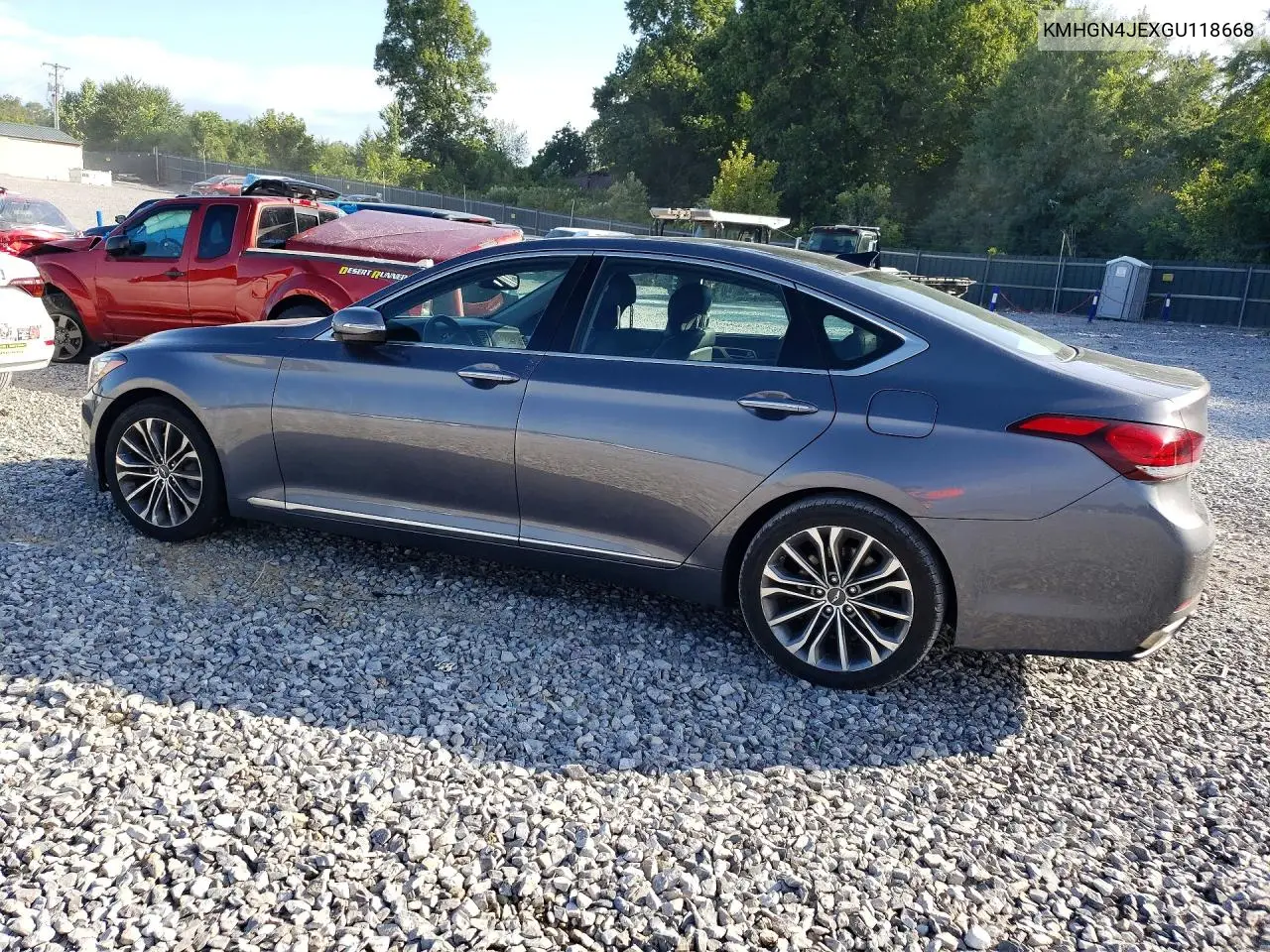 2016 Hyundai Genesis 3.8L VIN: KMHGN4JEXGU118668 Lot: 61758486