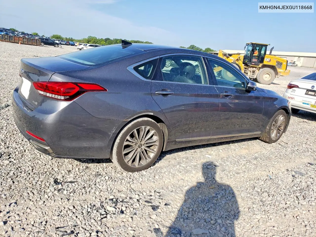 2016 Hyundai Genesis 3.8L VIN: KMHGN4JEXGU118668 Lot: 61758486