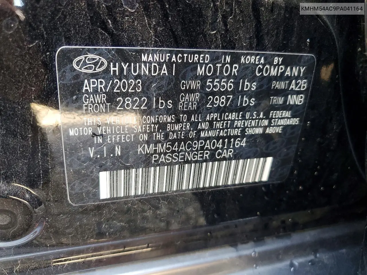 2023 Hyundai Ioniq 6 Limited VIN: KMHM54AC9PA041164 Lot: 85966465