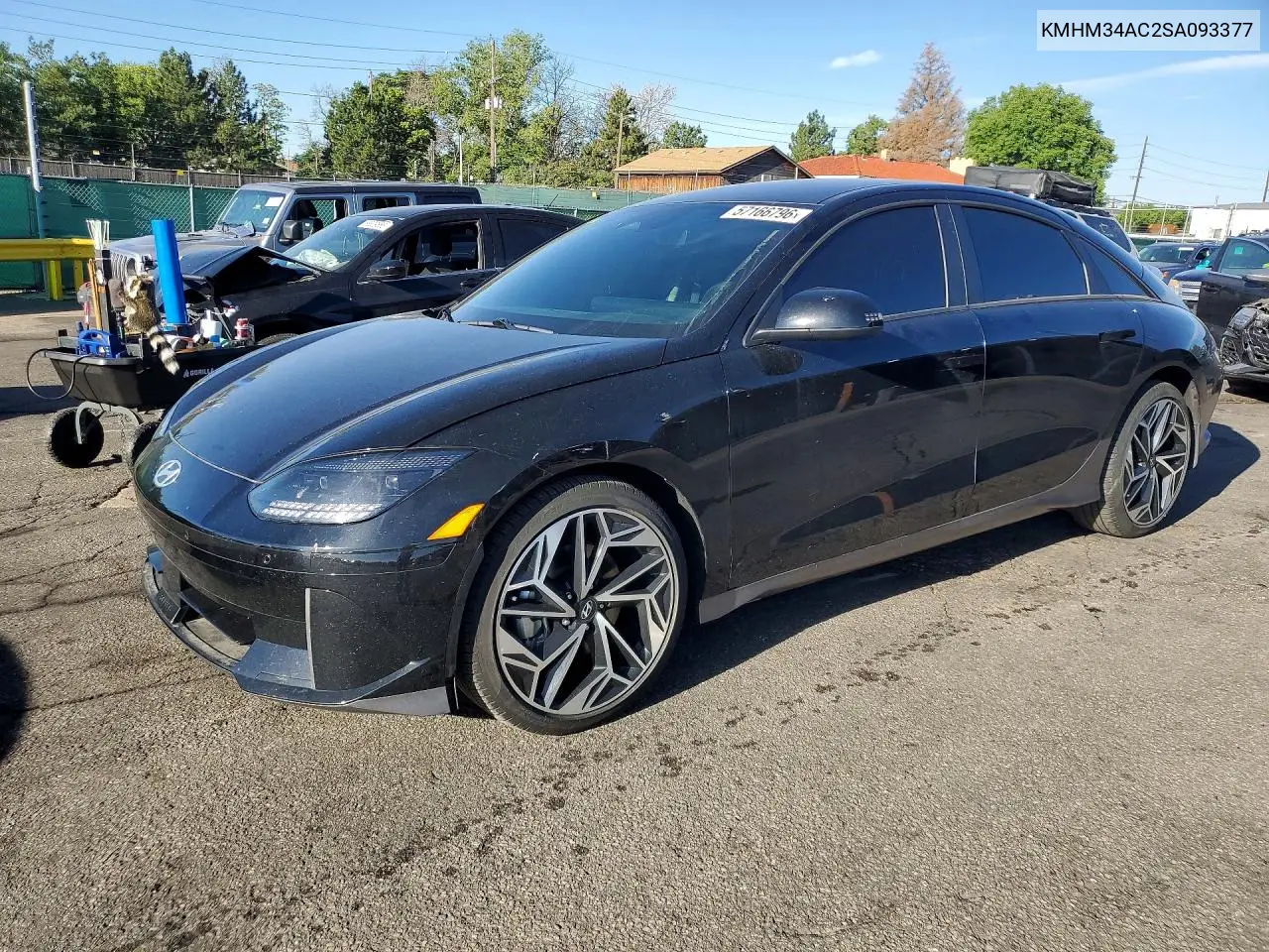 2025 Hyundai Ioniq 6 Sel VIN: KMHM34AC2SA093377 Lot: 57166796