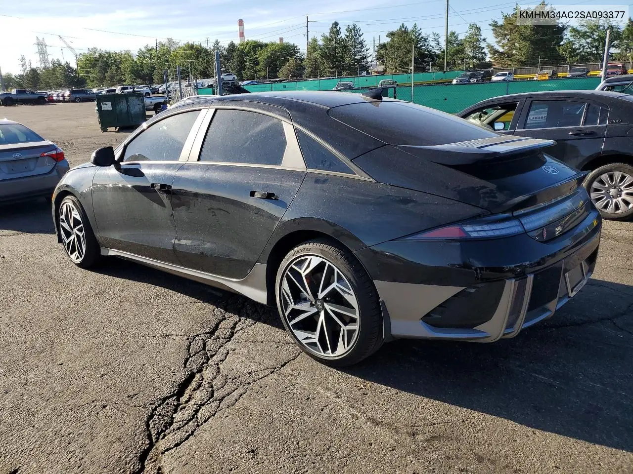 2025 Hyundai Ioniq 6 Sel VIN: KMHM34AC2SA093377 Lot: 57166796