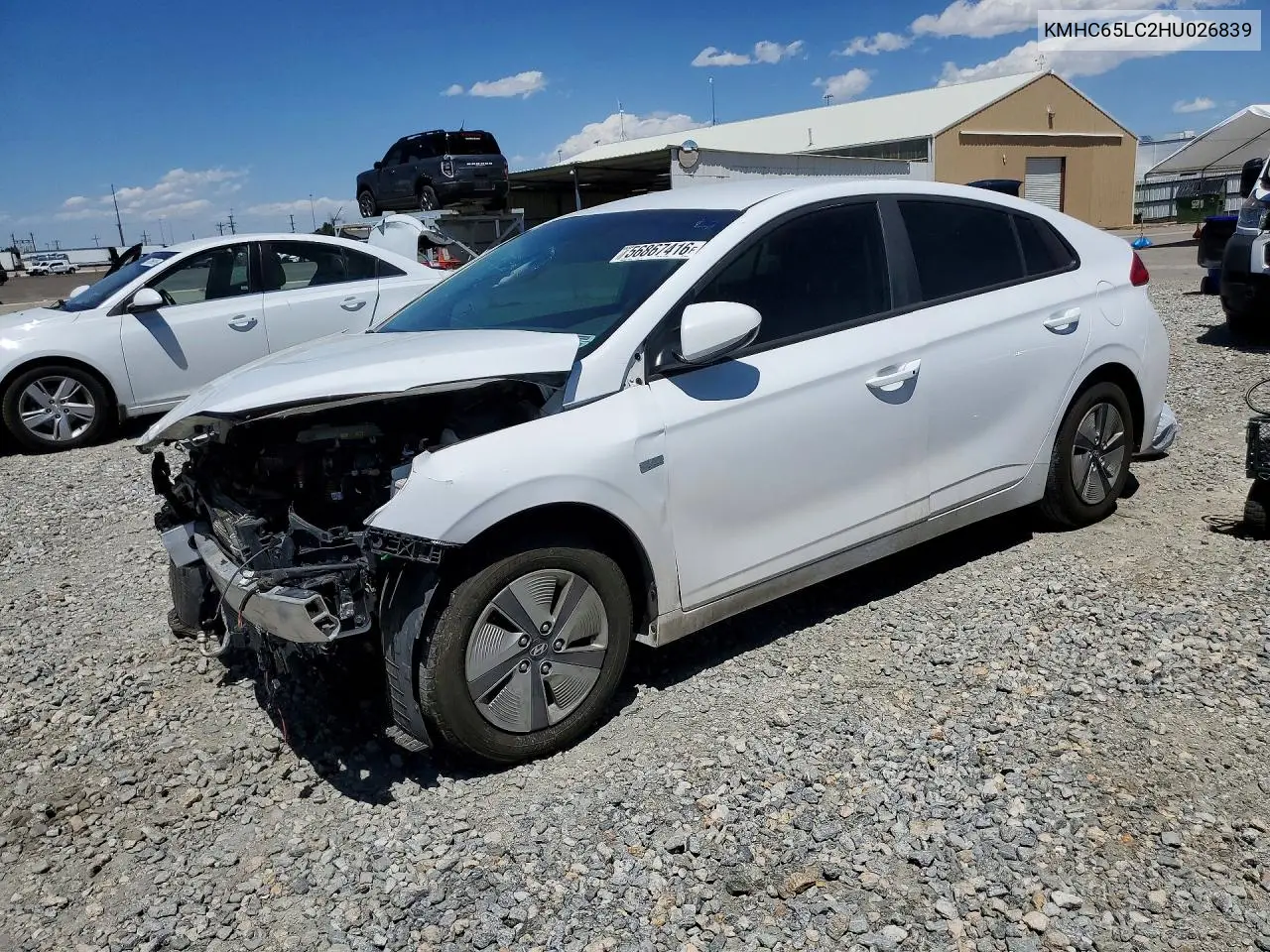 2017 Hyundai Ioniq Blue VIN: KMHC65LC2HU026839 Lot: 56867416