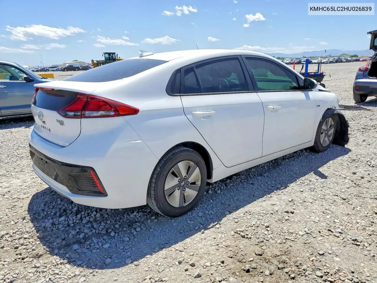 2017 Hyundai Ioniq Blue VIN: KMHC65LC2HU026839 Lot: 56867416
