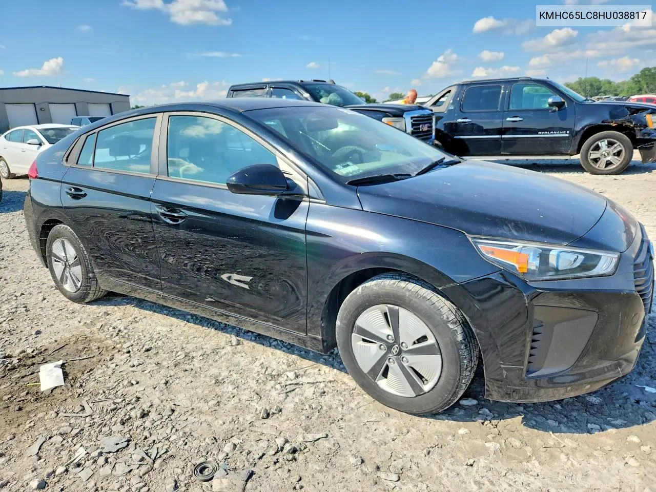 2017 Hyundai Ioniq Blue VIN: KMHC65LC8HU038817 Lot: 59860686