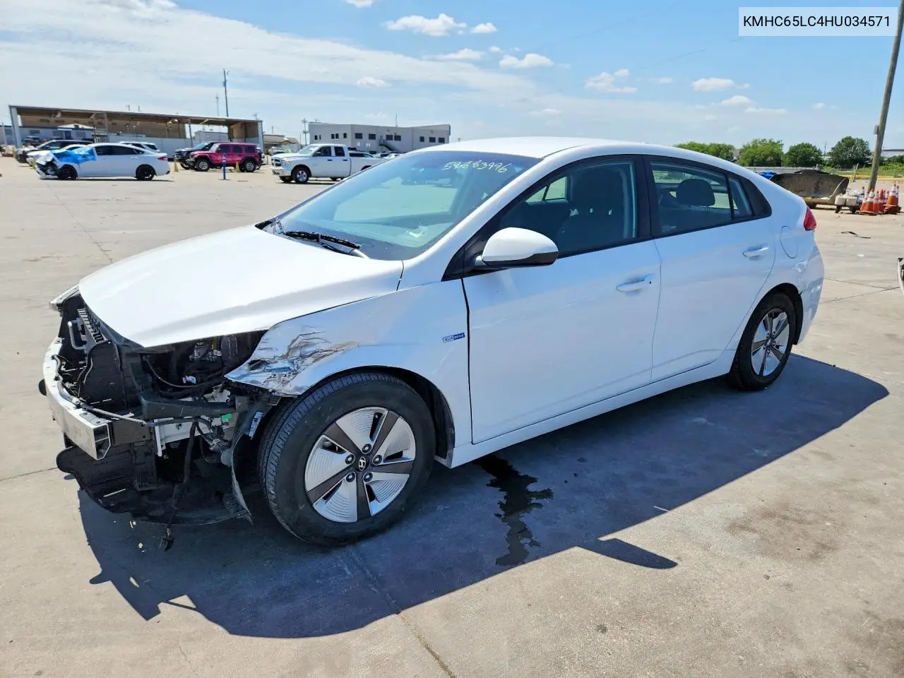 2017 Hyundai Ioniq Blue VIN: KMHC65LC4HU034571 Lot: 59883996