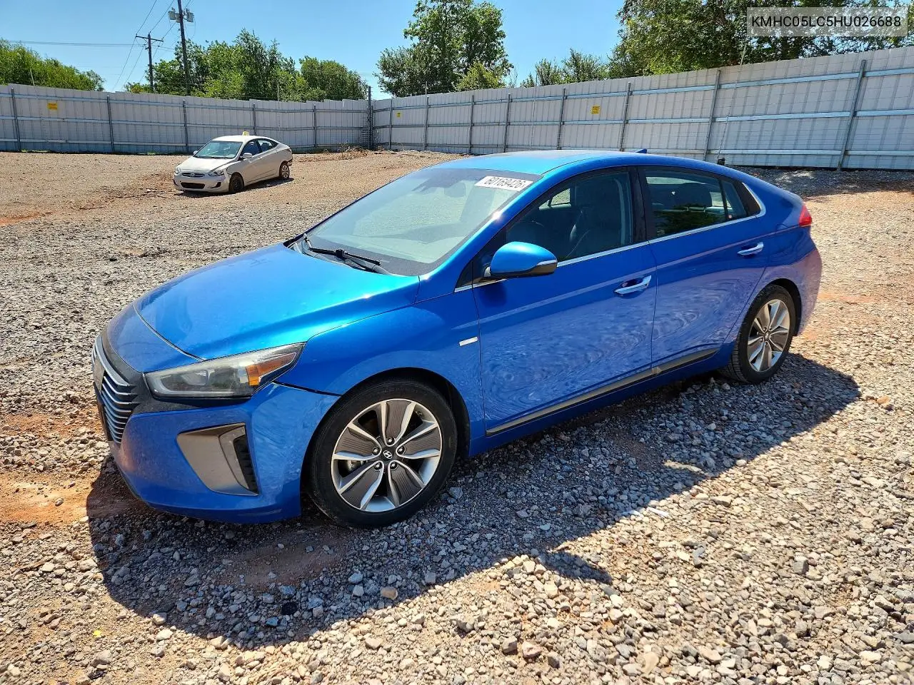 2017 Hyundai Ioniq Limited VIN: KMHC05LC5HU026688 Lot: 60169426