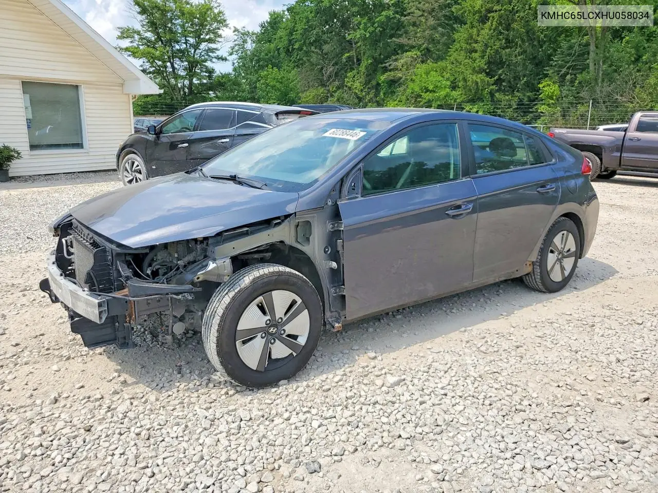 2017 Hyundai Ioniq Blue VIN: KMHC65LCXHU058034 Lot: 60288446