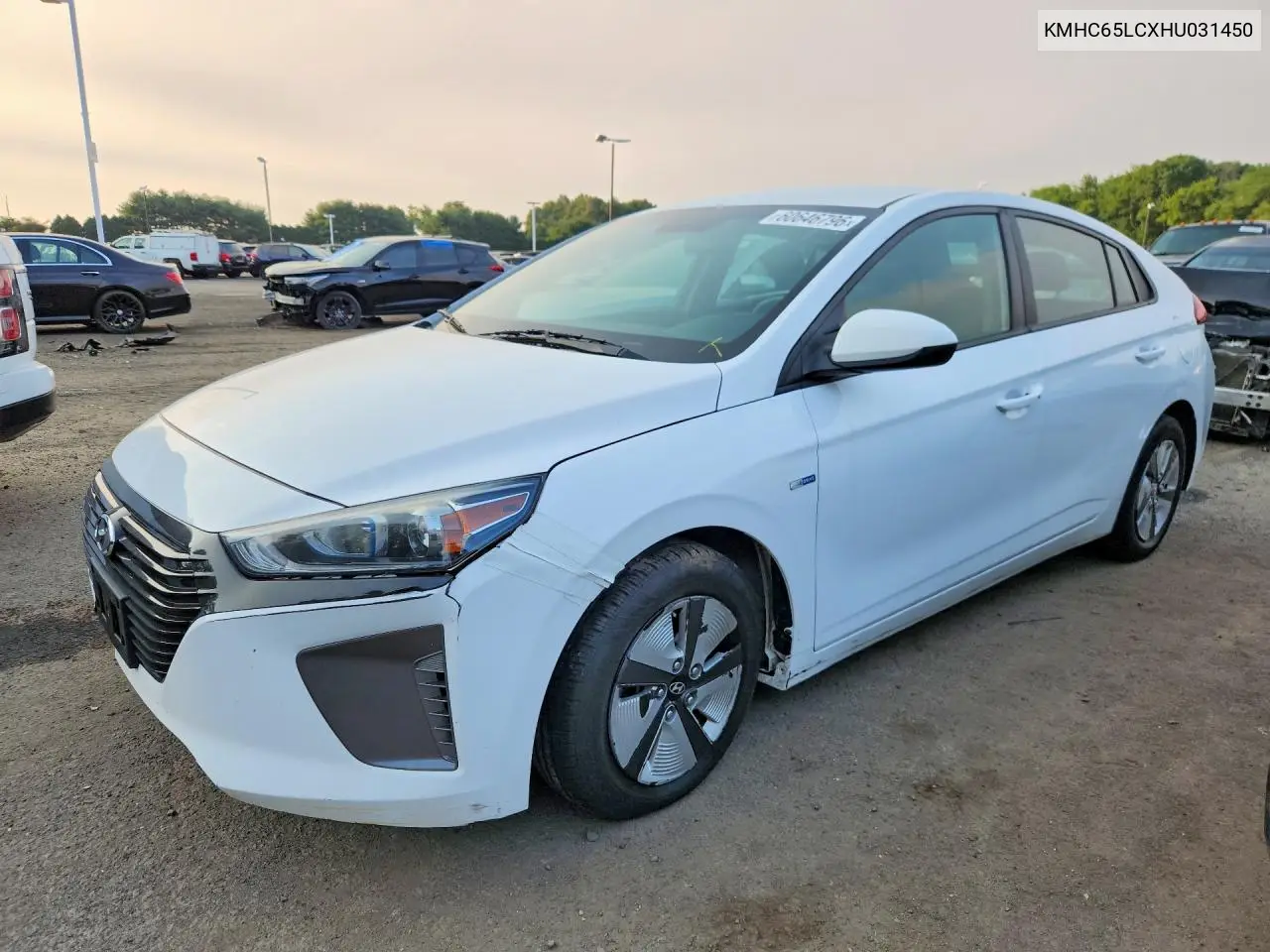 2017 Hyundai Ioniq Blue VIN: KMHC65LCXHU031450 Lot: 60646796