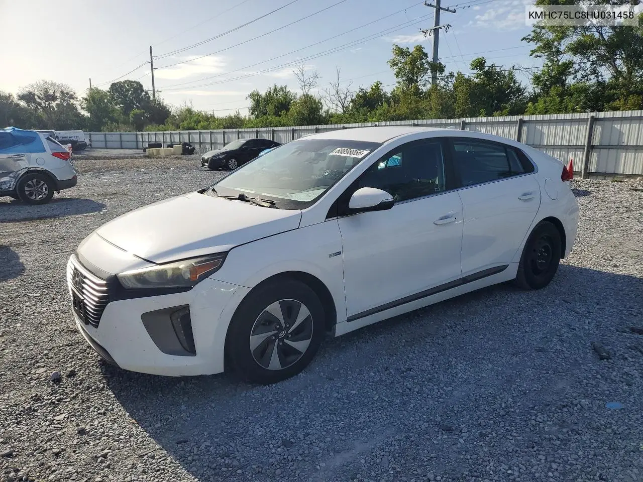 2017 Hyundai Ioniq Sel VIN: KMHC75LC8HU031458 Lot: 60898056