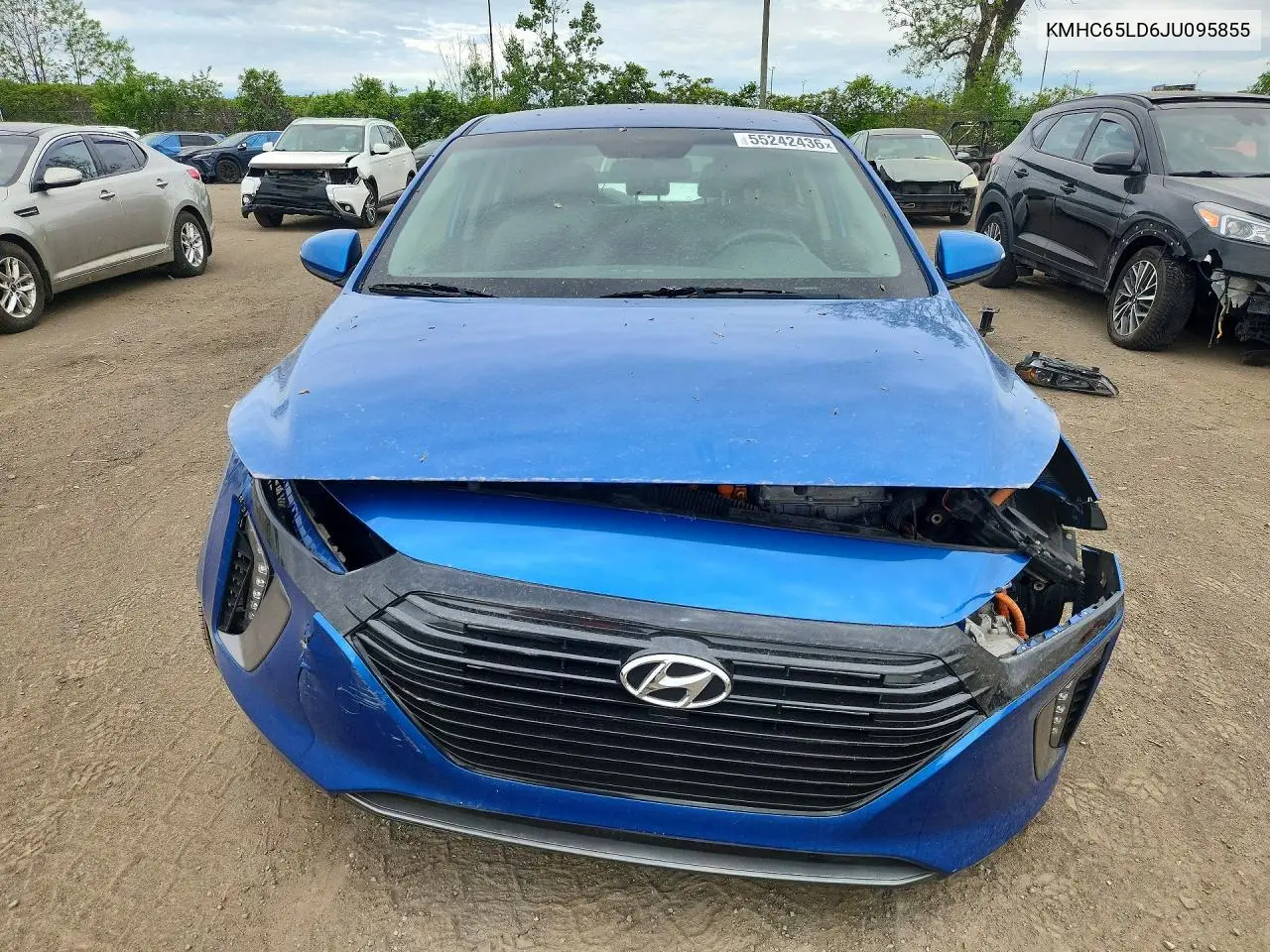 2018 Hyundai Ioniq Plug-In Hybrid Base VIN: KMHC65LD6JU095855 Lot: 55242436