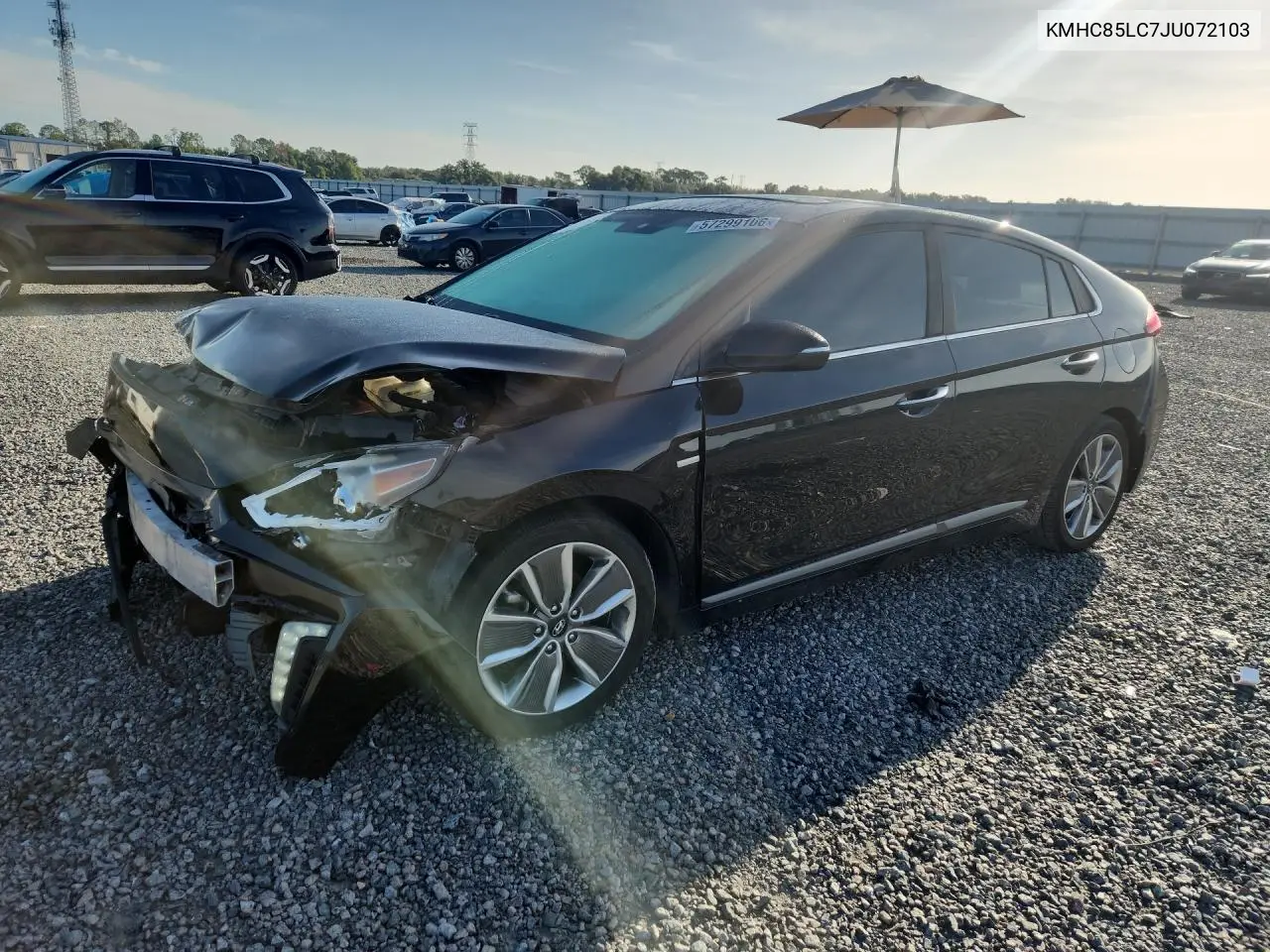 2018 Hyundai Ioniq Limited VIN: KMHC85LC7JU072103 Lot: 57299106
