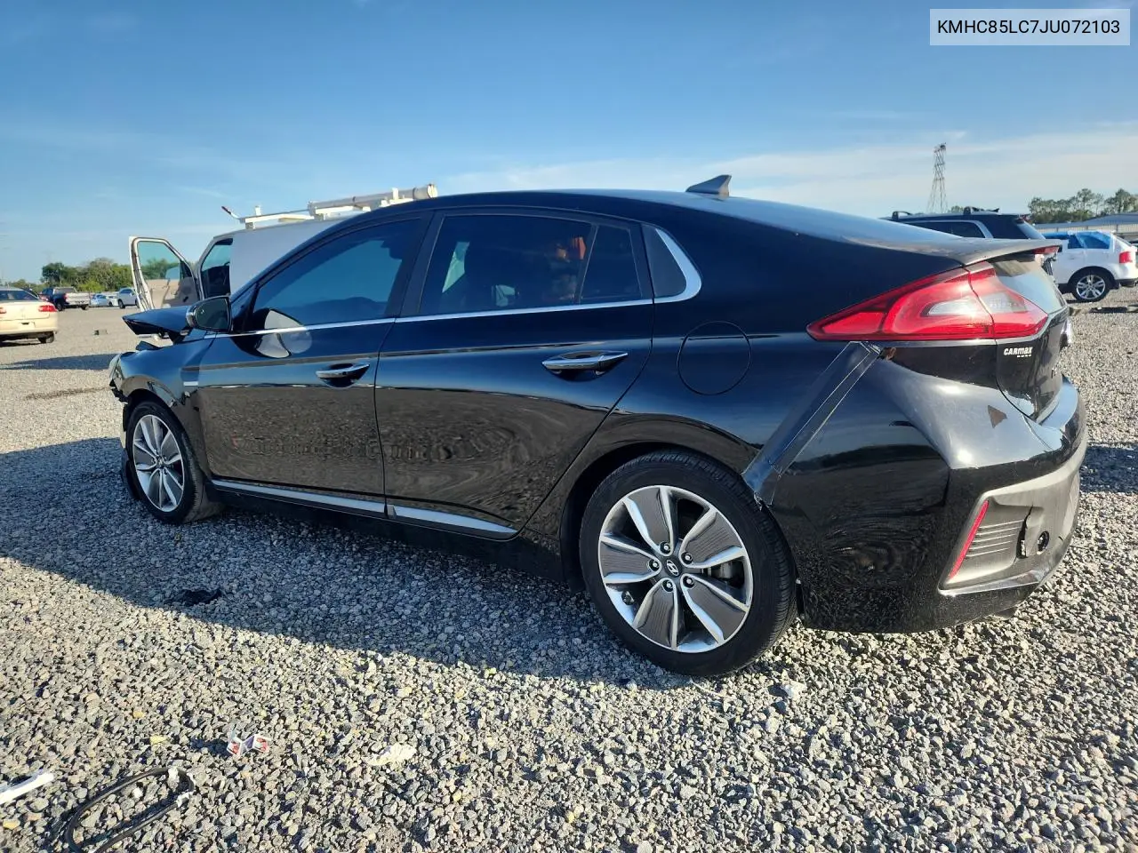 2018 Hyundai Ioniq Limited VIN: KMHC85LC7JU072103 Lot: 57299106