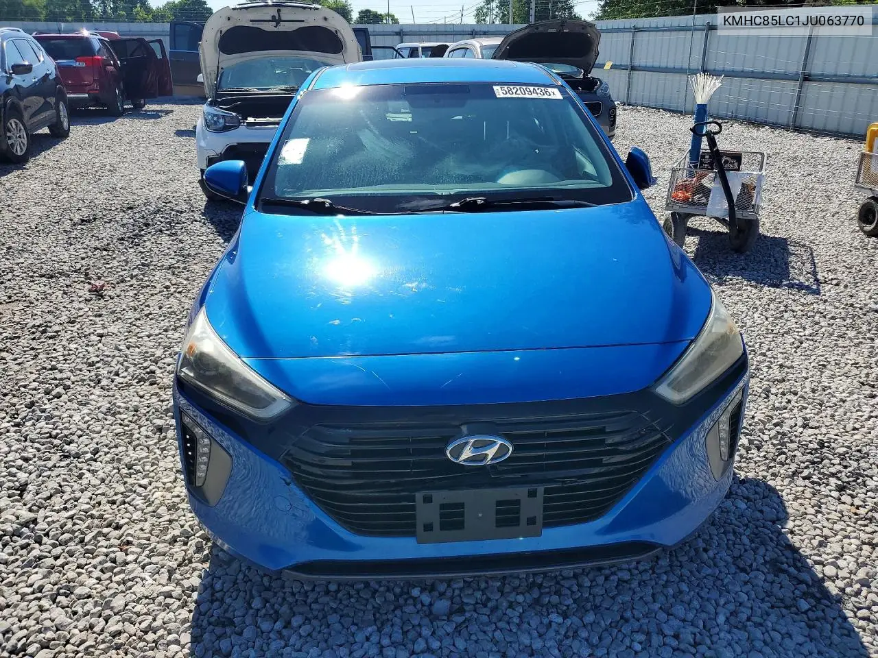 2018 Hyundai Ioniq Limited VIN: KMHC85LC1JU063770 Lot: 58209436