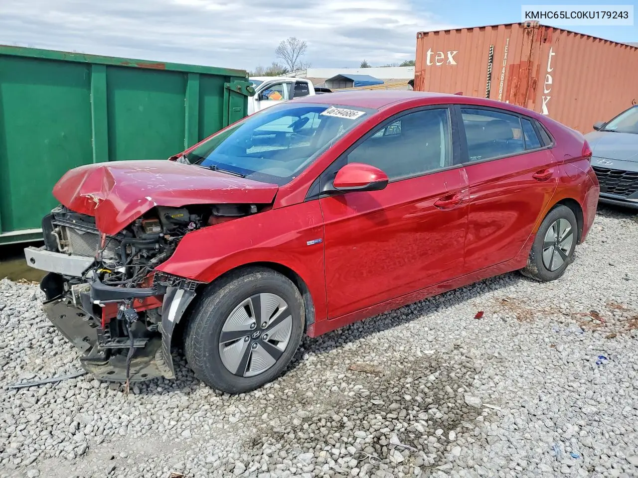 2019 Hyundai Ioniq Hybrid Blue VIN: KMHC65LC0KU179243 Lot: 46194686