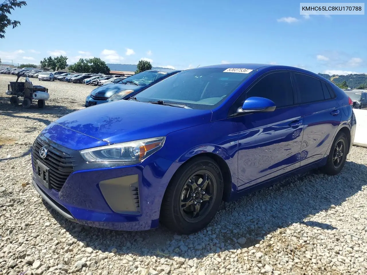 2019 Hyundai Ioniq Blue VIN: KMHC65LC8KU170788 Lot: 53607536