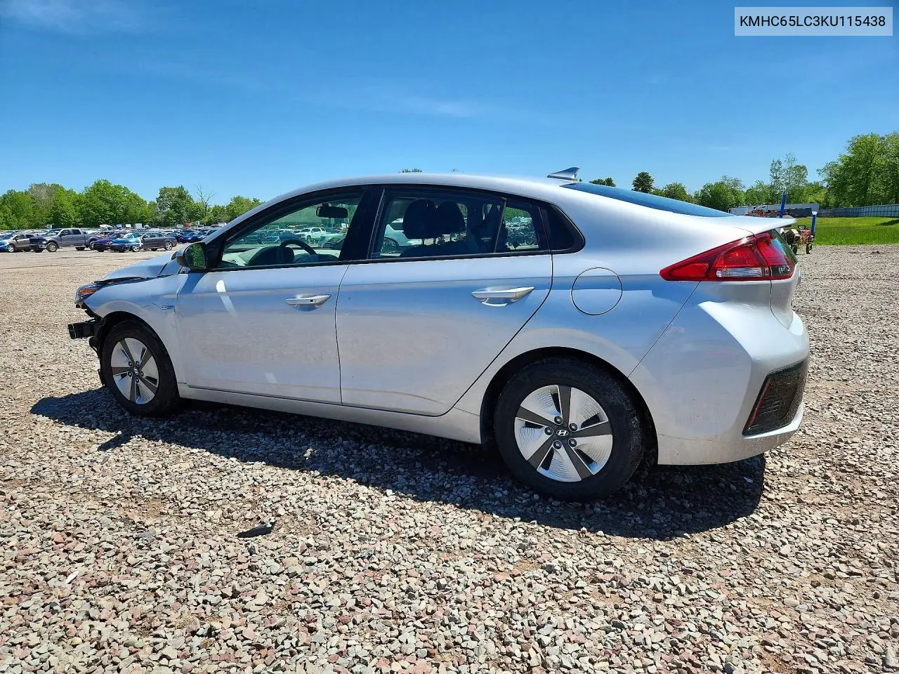 2019 Hyundai Ioniq Blue VIN: KMHC65LC3KU115438 Lot: 54305436